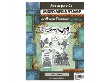 stamperia mixed media stamp sir vagabond in japan (1)