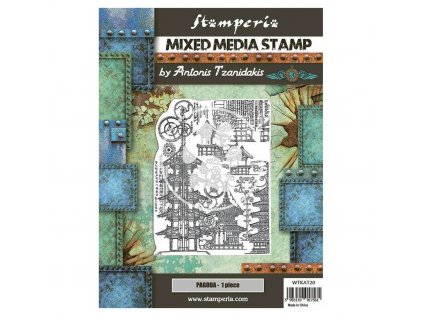 stamperia mixed media stamp sir vagabond in japan (5)