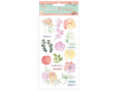 stamperia chipboard 15x30cm celebration flowers df