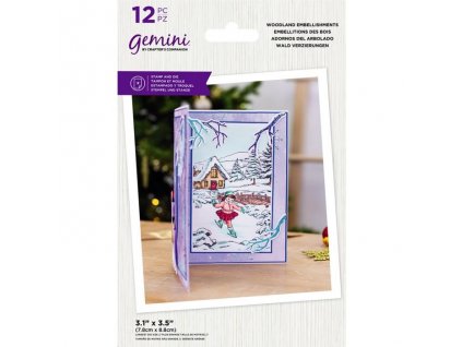 gemini woodland embellishments stamp die gem std w