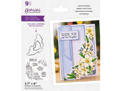 gemini winter blessings stamp die gem std wibl