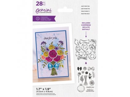 gemini just for you build a bouquet stamp die gem