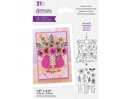 gemini wishing you well build a bouquet stamp die
