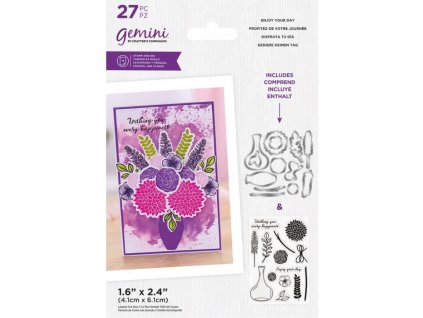 gemini enjoy your day build a bouquet stamp die ge