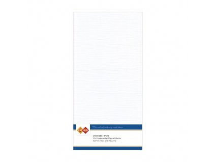 Barevný papír - texturovaná čtvrtka bílá 13,5x27cm