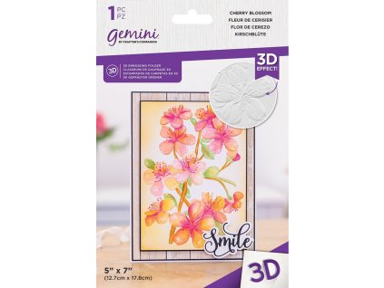 gemini cherry blossom 3d embossing folder gem ef5