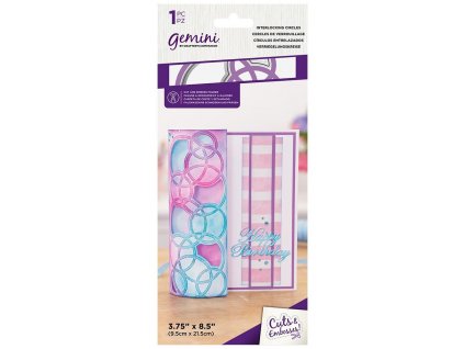 gemini interlocking circles cut and emboss folder