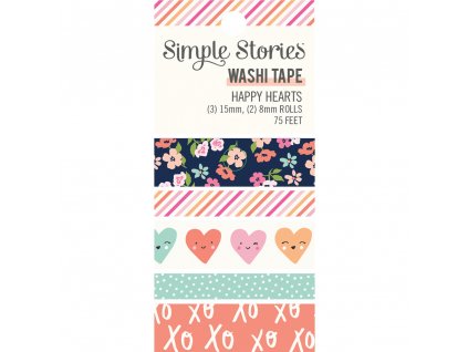 simple stories happy hearts washi tape 16922