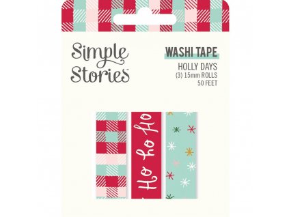simple stories holly days washi tape 16124