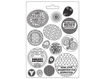 stamperia soft mould a4 klimt rounded patterns k3p