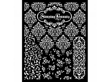 stamperia thick stencil 20x25cm sleeping beauty te