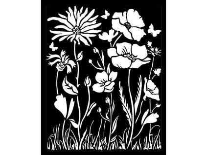 stamperia thick stencil 20x25cm atelier poppy and