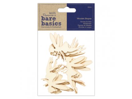 papermania bare basics wooden shapes fairy 12pcs p