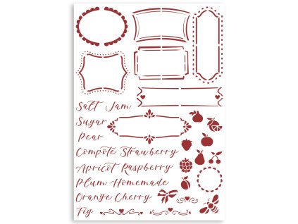stamperia stencil a4 casa granada labels ksg486