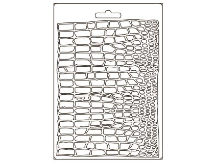 stamperia soft mould a5 savana crocodile pattern k