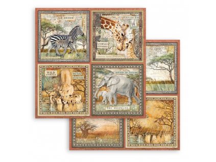 stamperia savana 4 cards 12x12 inch paper sheets 1