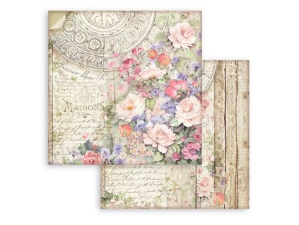 stamperia casa granada flowers maisons 12x12 inch