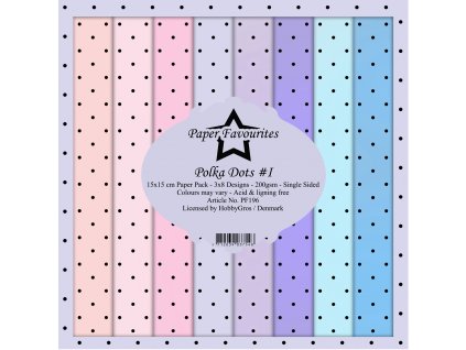 paper favourites polka dots 1 6x6 inch paper pack