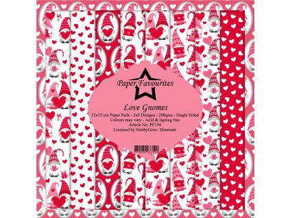 paper favourites love gnomes 6x6 inch paper pack p