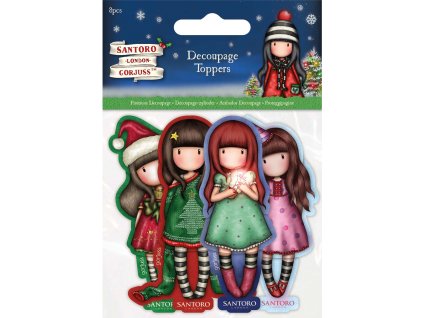 gorjuss christmas decoupage toppers 8pcs gor 16990