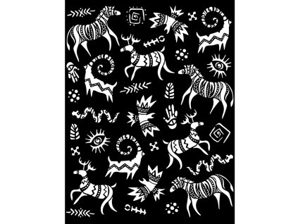 stamperia thick stencil 20x25cm savana grafiti kst