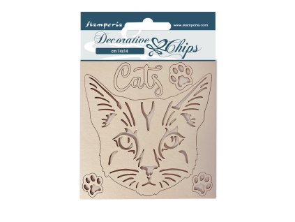 stamperia decorative chips provence cat scb118