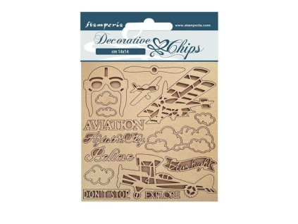 stamperia decorative chips sir vagabond aviator av