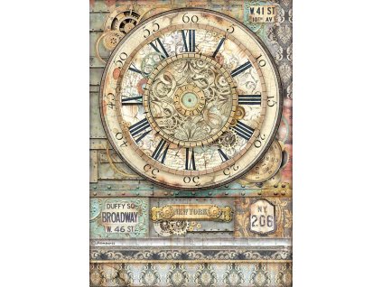 stamperia rice paper a4 sir vagabond aviator clock