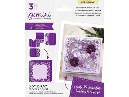 gemini 3d concertina border set lace dimensionals