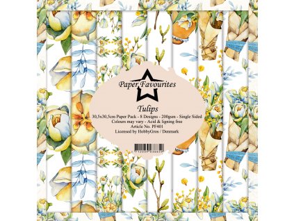 paper favourites tulips 12x12 inch paper pack pf40 (1)