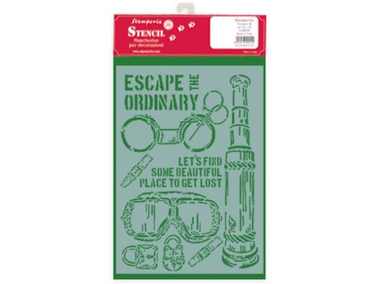 stamperia stencil a4 lady vagabond escape the ordi