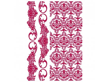 stamperia stencil a4 romantic journal border and t