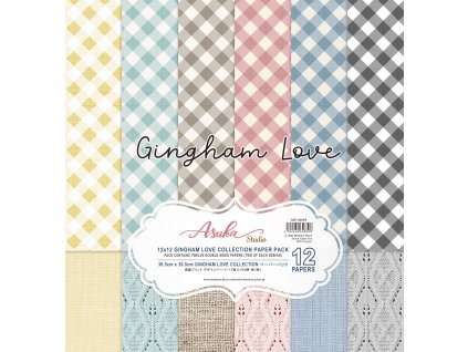 memory place gingham love 12x12 inch paper pack mp