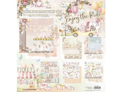 memory place enjoy the ride 12x12 inch paper pack