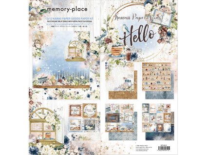 memory place kawaii paper goods kit hello 12x12 in