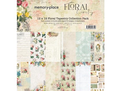 memory place floral tapestry 12x12 inch paper pack