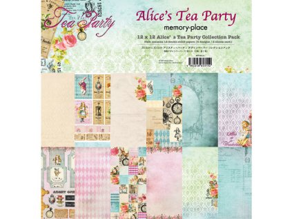memory place alices tea party 12x12 inch paper pac