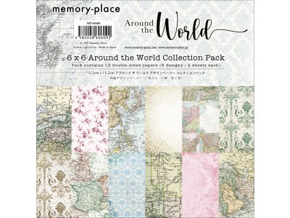 memory place around the world 6x6 inch paper pack