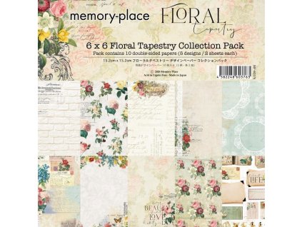 memory place floral tapestry 6x6 inch paper pack m
