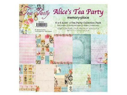 memory place alices tea party 6x6 inch paper pack
