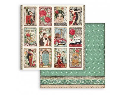stamperia desire small cards 12x12 inch paper shee