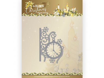 PM10242 PM Golden Christmas Traditional Clock