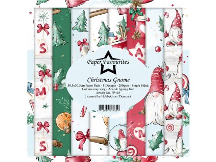 paper favourites christmas gnome 12x12 inch paper