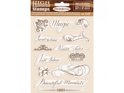 stamperia natural rubber stamp beautiful moments w