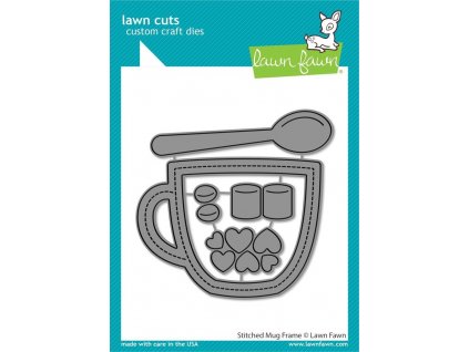 lawn fawn stitched mug frame dies lf2445