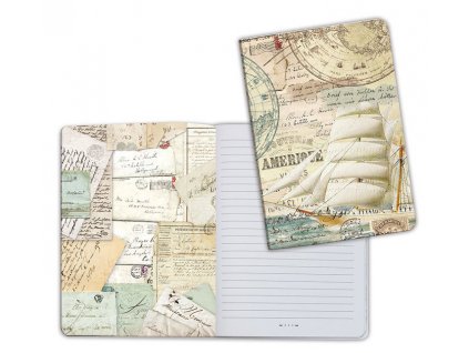 stamperia a5 notebook tall ship enba5029