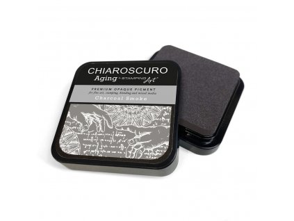 Umělecký razítkovací polštářek Chiaroscuro dřevěné uhlí kouř