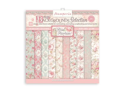 stamperia rose parfum maxi background 12x12 inch p