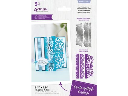 gemini delicate lace flowers and swirls edgeables
