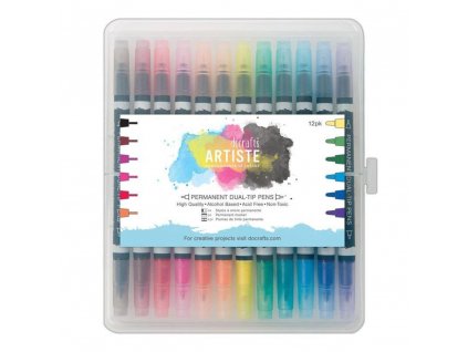 docrafts artiste perkament dual tip pens 12pk thic